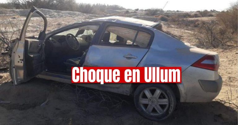 Siniestro vial en Ullum conductora pierde el control de su vehículo