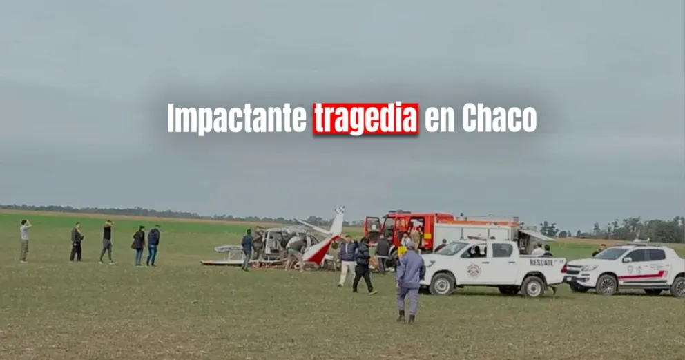 Un avión cayó y dos personas fallecieron en Chaco