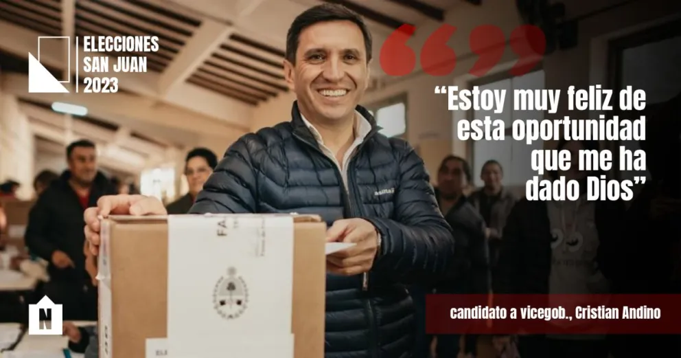 Andino votó en San Martín y compartió mates con los vecinos