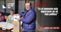 Rubén Uñac emitió su voto en Pocito y fue contundente: "Se hace política en la calle, no en tribunales"