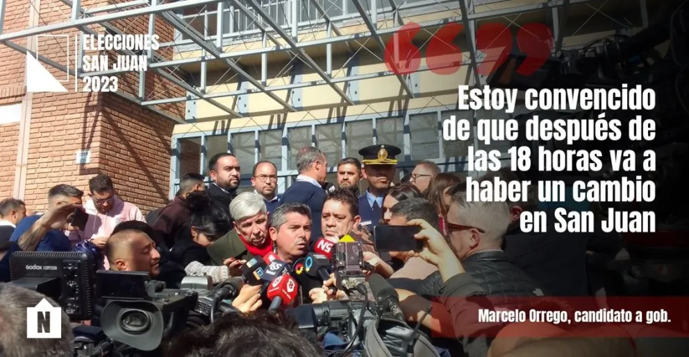 Orrego emitió su voto en la escuela Carlos Pellegrini de Santa Lucía