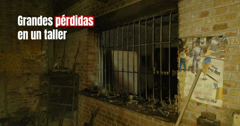Un taller metalúrgico sufrió grandes pérdidas por un incendio