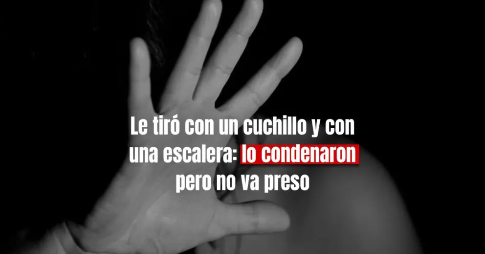 La amenazó, la golpeó y le tiró un cuchillo en la cara