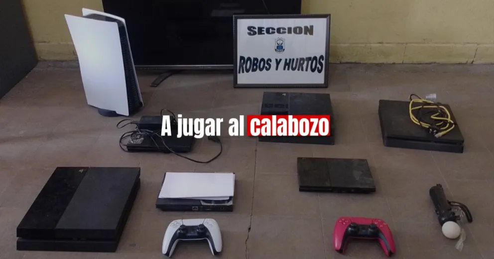 Un hombre robó consolas de videojuegos y una TV, pero la policía lo detuvo