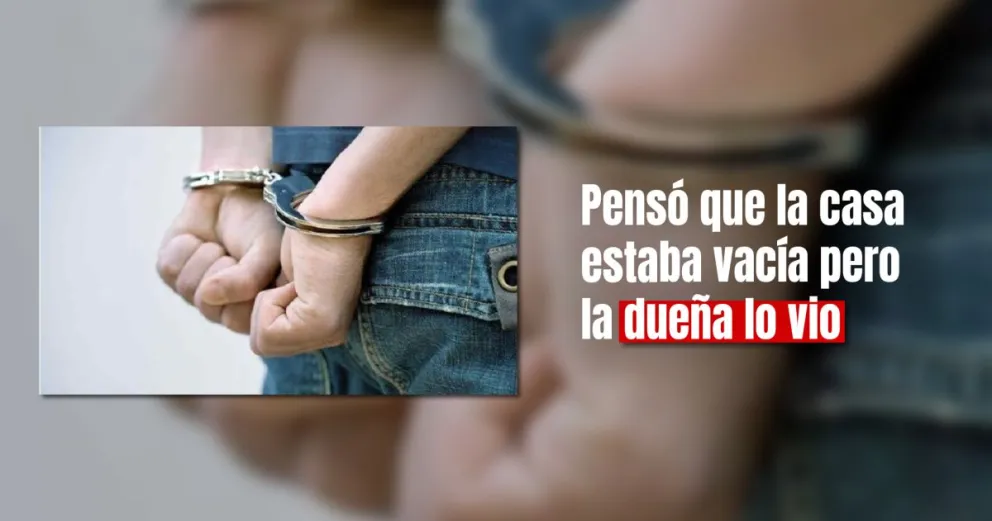 Atraparon a un ladrón que entró a una casa e intentó darse a la fuga 