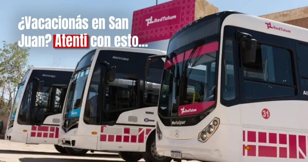 Conocé qué líneas de la Red Tulum te llevan a los departamentos alejados de San Juan