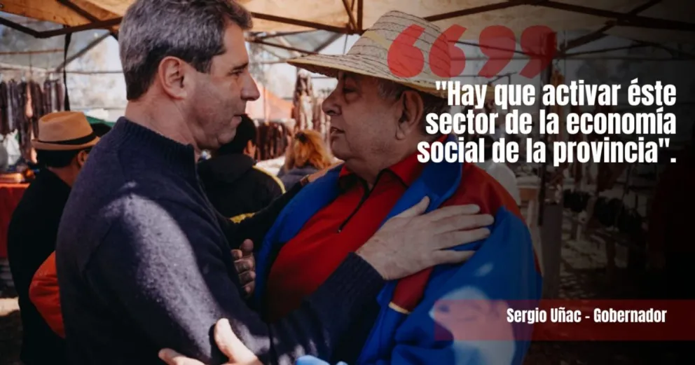 Uñac visitó la Fiesta del Carneo Español en Rawson