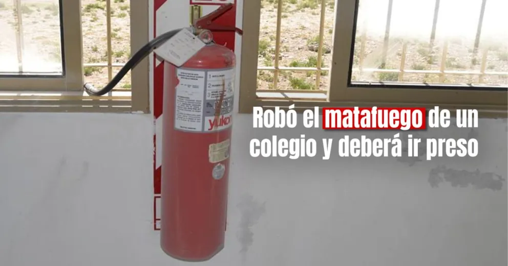 Condenaron a un año de prisión a un hombre que había robado un matafuego del Colegio San José