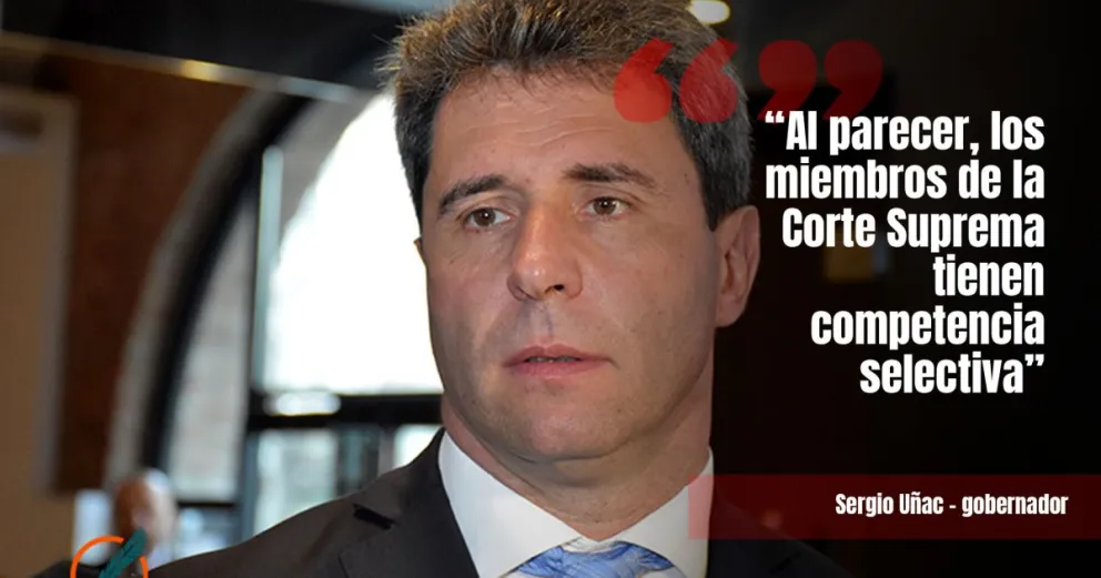 Uñac criticó la postura de la Corte Suprema con la candidatura de Jorge Macri
