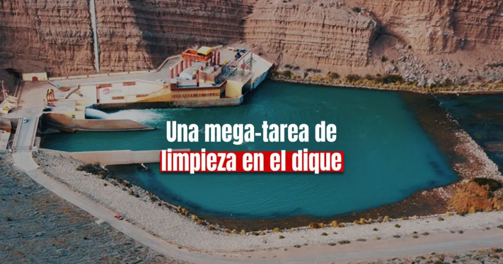 Realizarán una mega tarea de limpieza en el descargador de la presa del Dique de Ullum