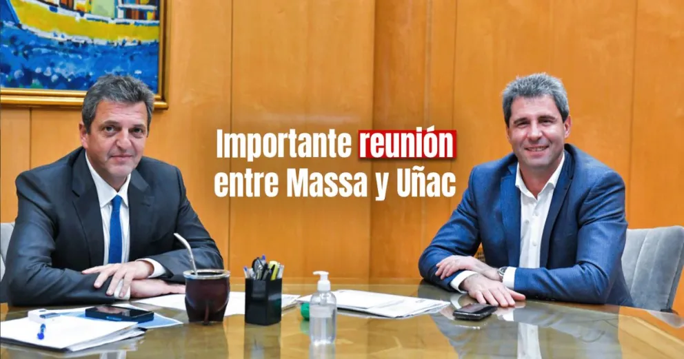 Uñac se reunió con Massa para tratar la continuidad de la obra de El Tambolar