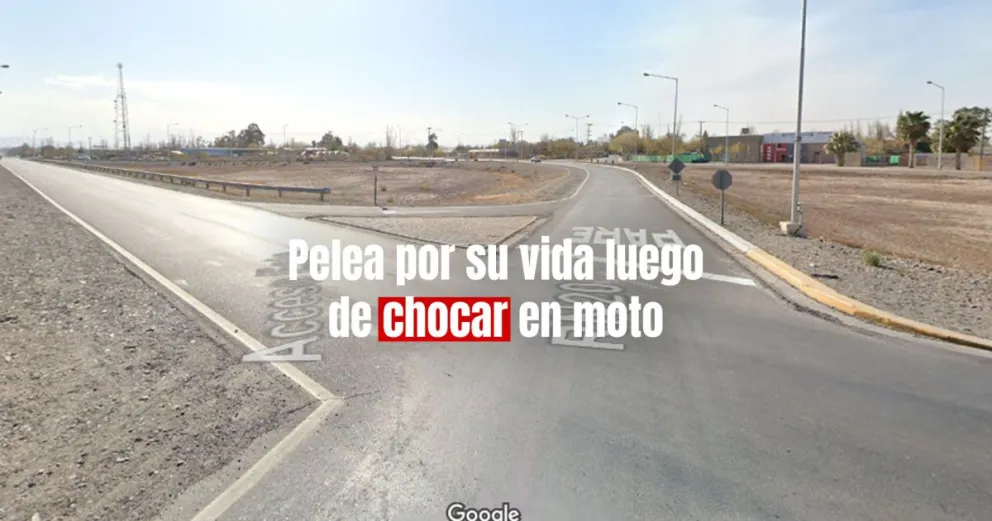 Chocó en moto y está grave 