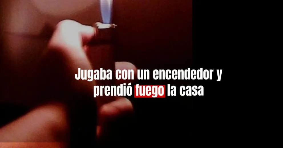 Un niño prendió fuego la habitación de su casa por jugar con un encendedor 