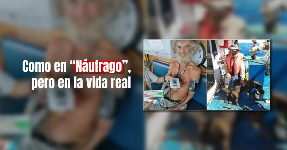 Rescataron a un hombre y su perrita que estaban perdidos en el Océano Pacífico 