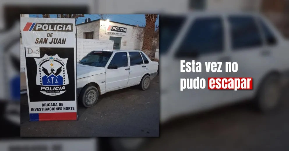 En Pocito recuperaron un auto robado hace casi 10 años en Buenos Aires