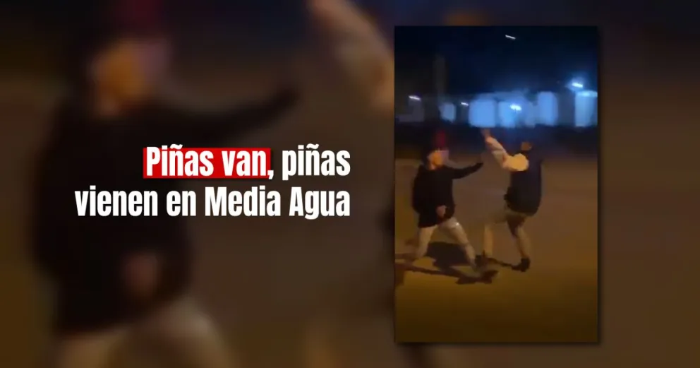 Violenta pelea a la salida de un boliche en Media Agua