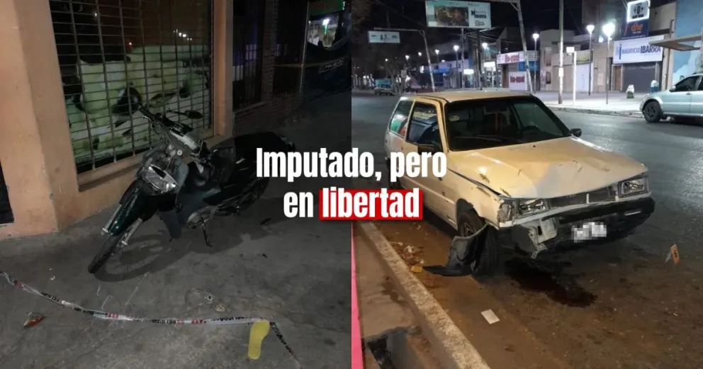 Siniestro vial en Rawson: el conductor del auto fue imputado, pero quedó en libertad