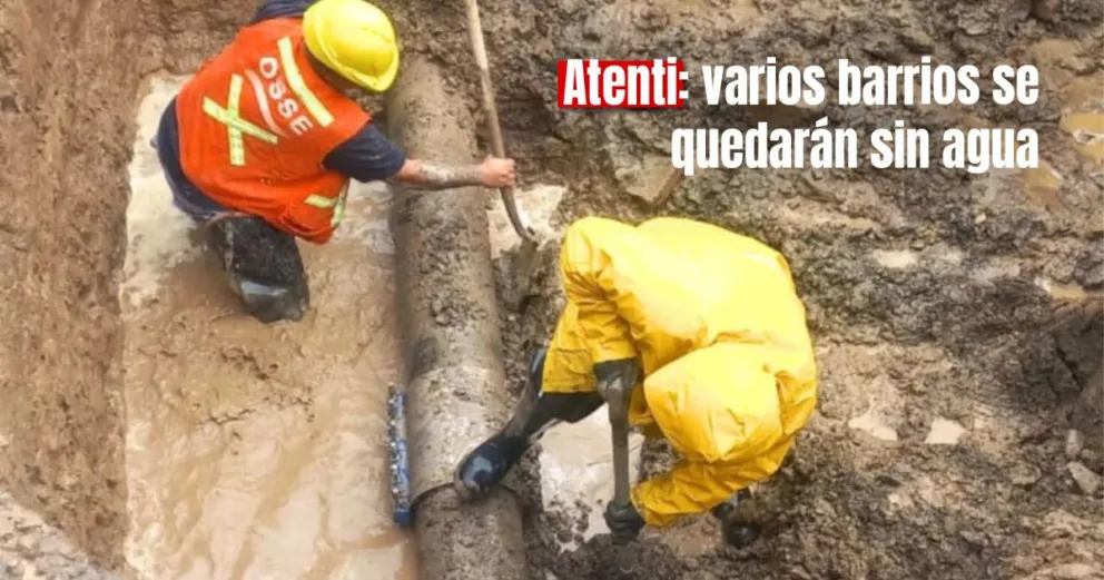 Entre las 9 y las 21, vecinos de gran parte de Caucete verán afectado el servicio de agua potable