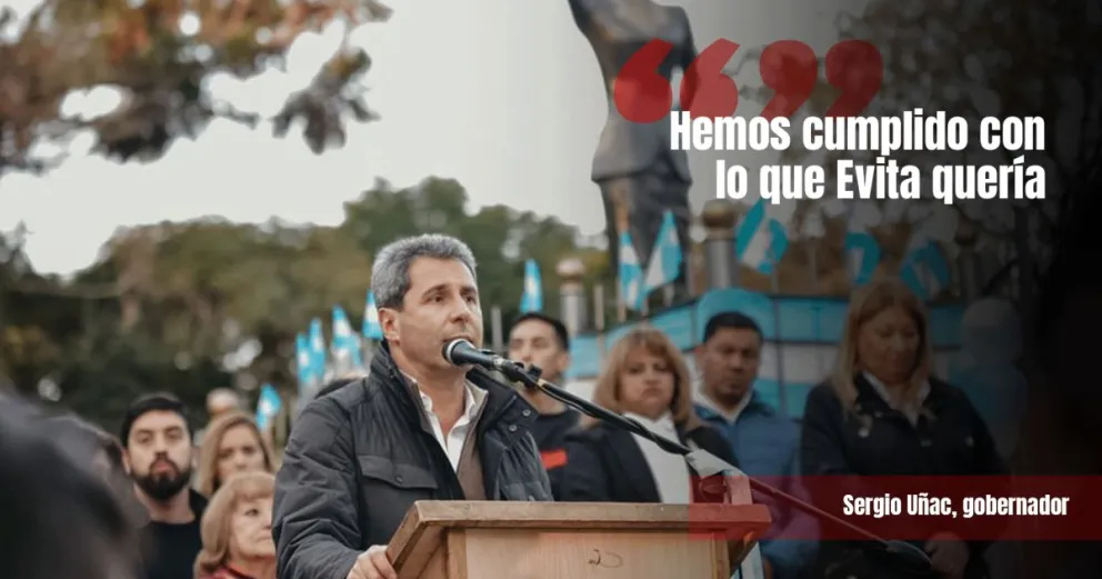 Sergio Uñac dijo que cumplieron con el máximo legado de Perón y Evita, ¿cuál es?
