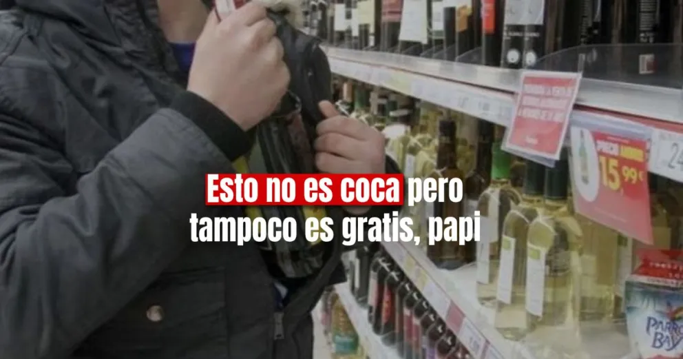 Lo atraparon robando bebidas alcohólicas y quedó detenido 