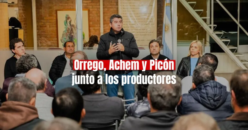Orrego se reunió con productores agrícolas y les habló sobre su plan de gobierno