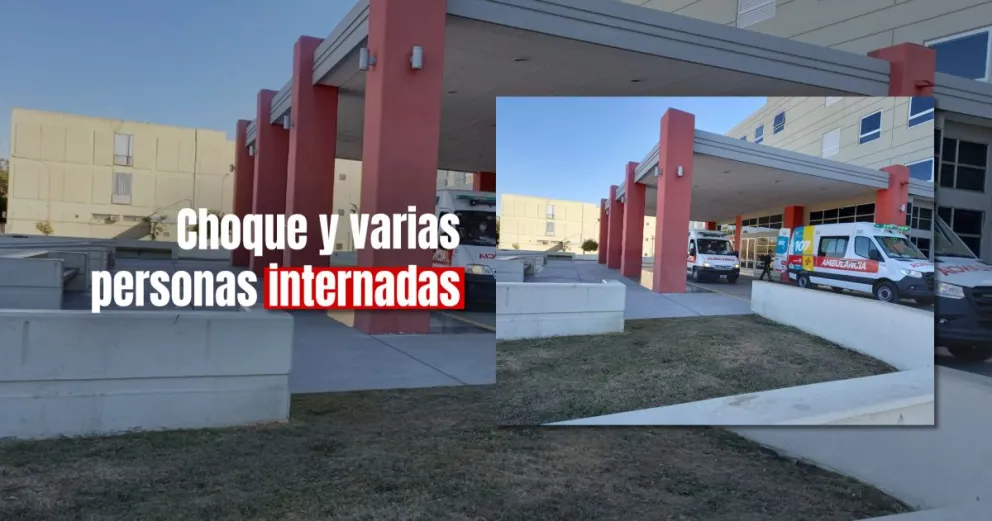 Dos motos chocaron, cinco personas terminaron internadas, cuatro de ellas en grave estado