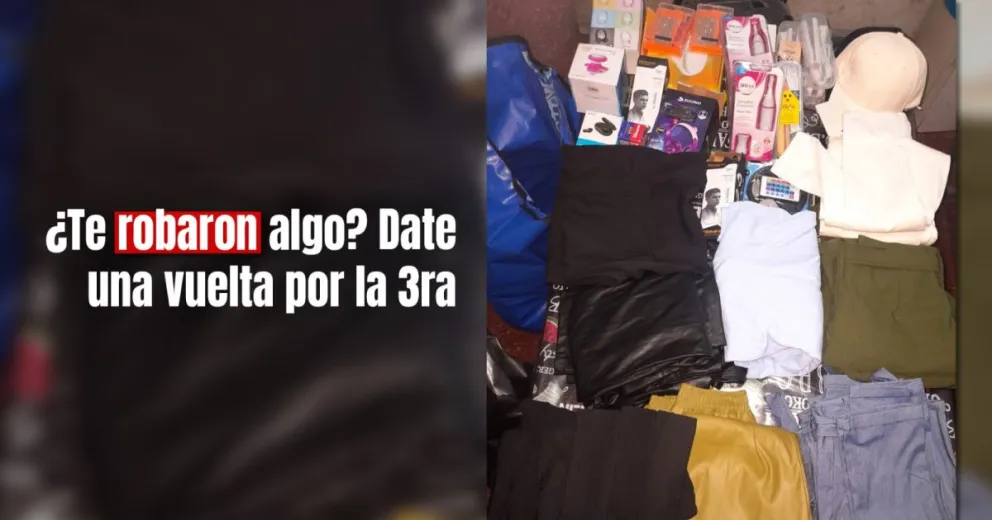 La policía recuperó varias prendas de vestir y otros objetos robados en Capital