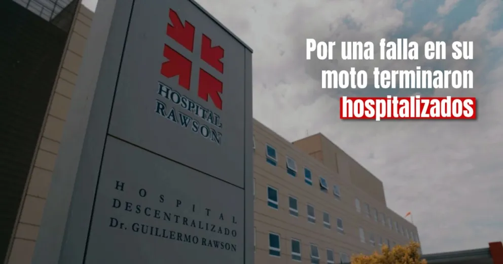 Viajaban en moto, se cayeron y terminaron hospitalizados