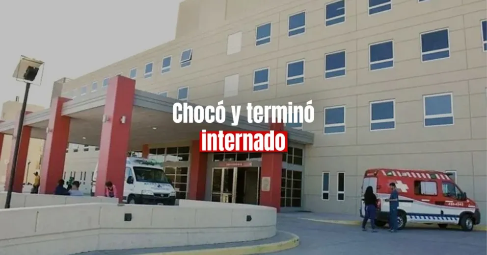 Un motociclista internado tras chocar con un auto