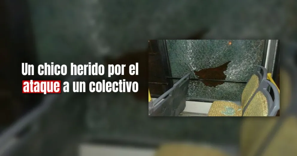 Apedrearon un colectivo en Santa Lucia y un nene terminó herido