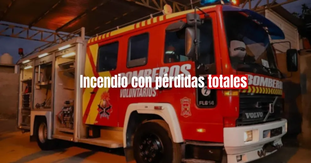 Un galpón se incendió por completo en Caucete 
