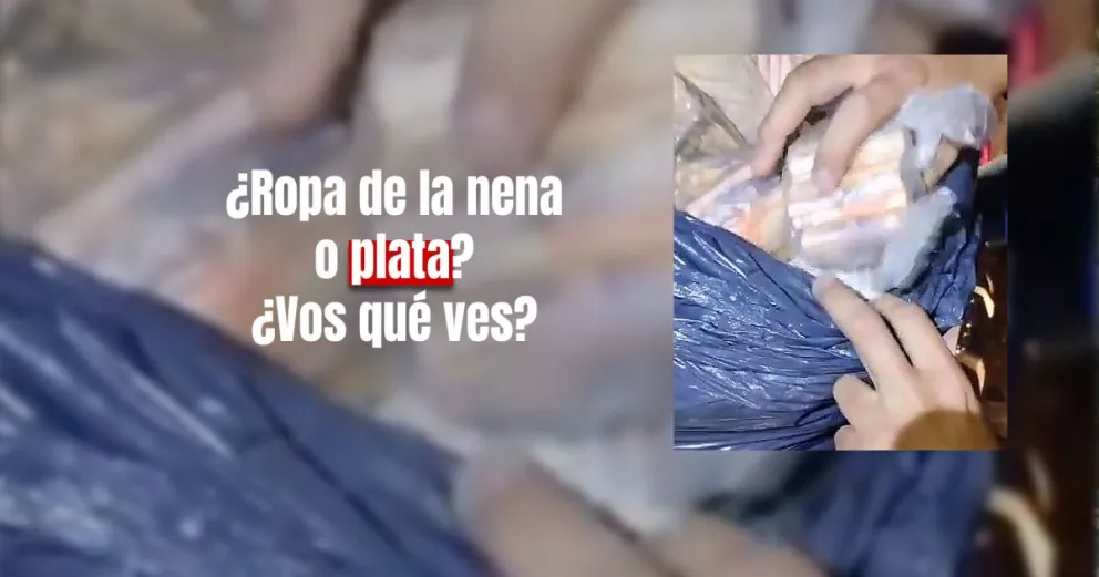 Cueva del Chancho: iban en un remis y les encontraron dinero en bolsas de residuo