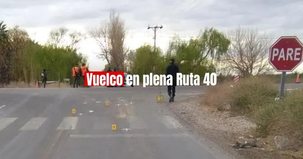 Iba en auto con sus amigos y volcó en Ruta 40 