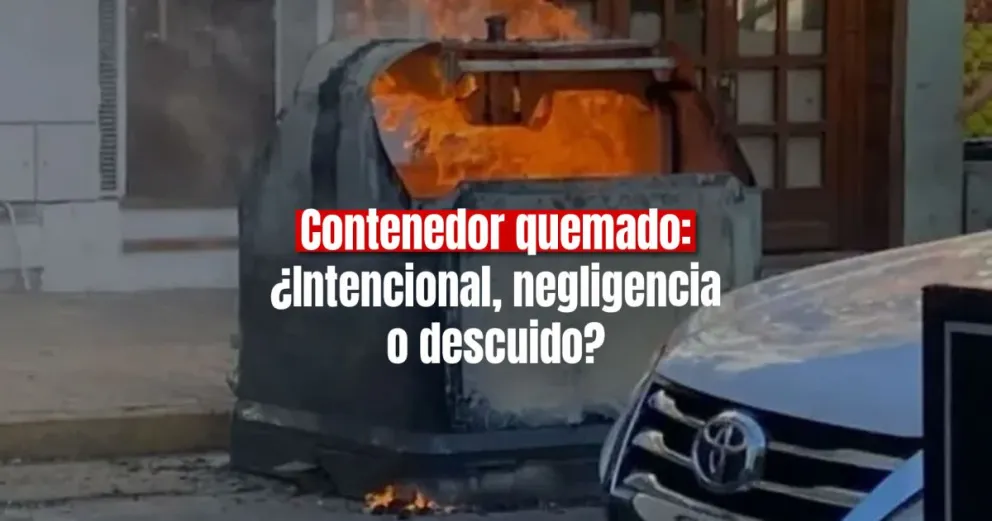 Un contenedor ardió en llamas e investigan si fue intencional 