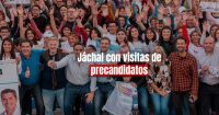 Fabián Martín y los precandidatos Picón y Achem visitaron Jáchal a días de las PASO 2023