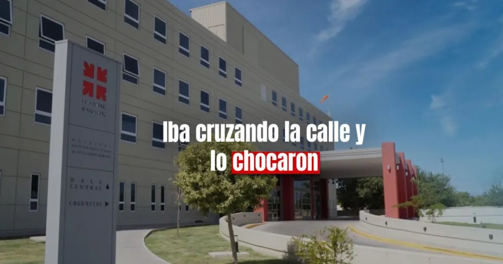 Un auto chocó a un anciano y terminó en el hospital 