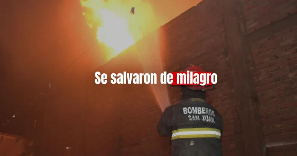  Una casa se incendió en Pocito 