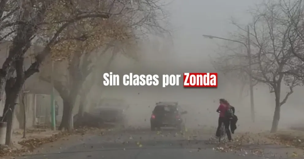 Tres departamentos de San Juan suspenden las clases por Viento Zonda