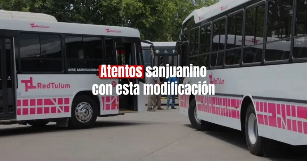 Red Tulum: informaron que una línea cambia de recorrido a partir de este jueves