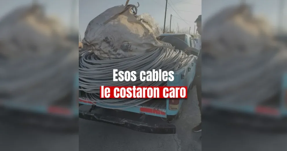 Detuvieron a un robacables en Chimbas