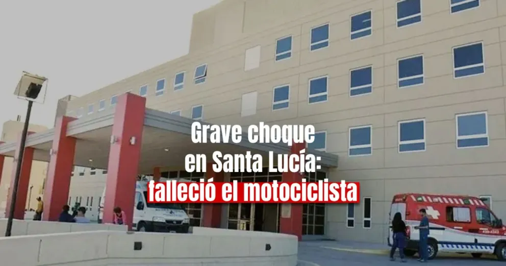 Falleció el motociclista que chocó con una camioneta en Santa Lucía