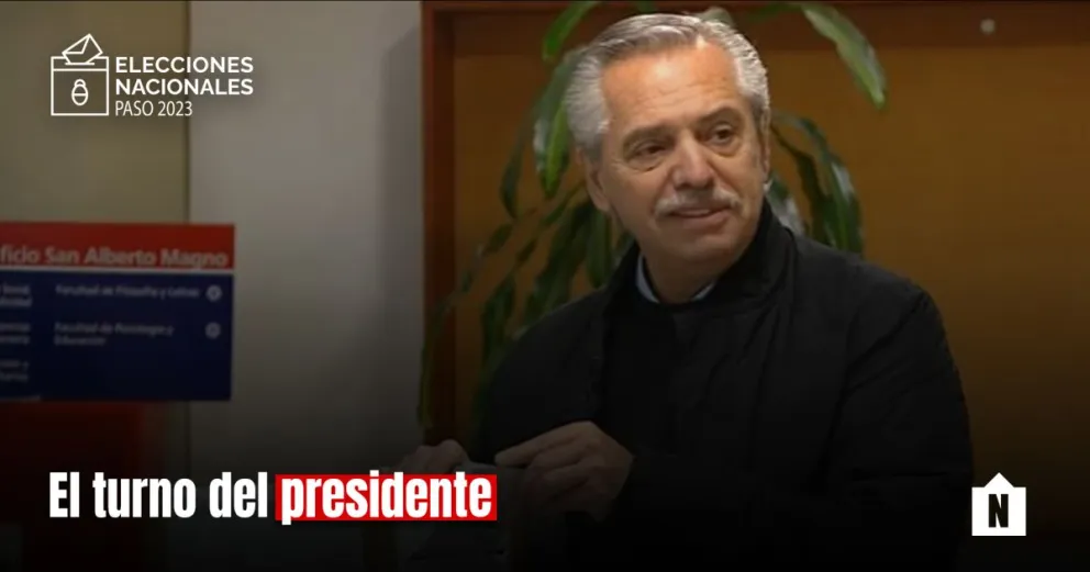Alberto Fernández votó en una universidad de Puerto Madero