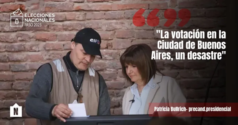 Patricia Bullrich intentó votar siete veces y se quejó del funcionamiento del nuevo sistema