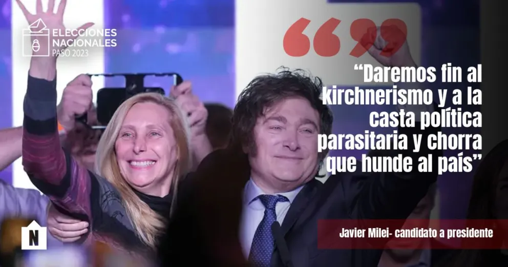 MIlei fue el candidato más votado y prometió una vez más terminar con la casta política