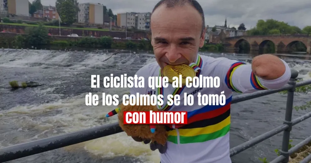 Insólito: le dieron como premio un reloj a un ciclista paralímpico sin manos 