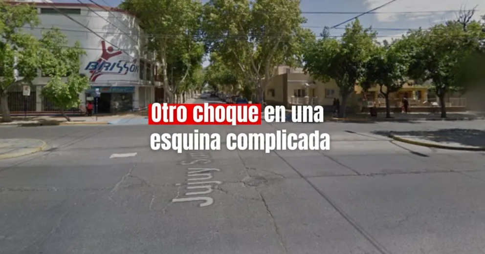 Fuerte choque en una esquina entre un colectivo y una camioneta