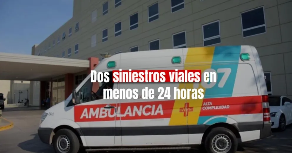 Dos personas fueron hospitalizadas en siniestros viales diferentes