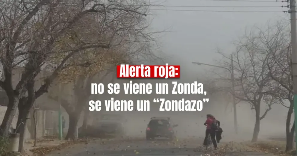Elevaron a roja el alerta por Viento Zonda 