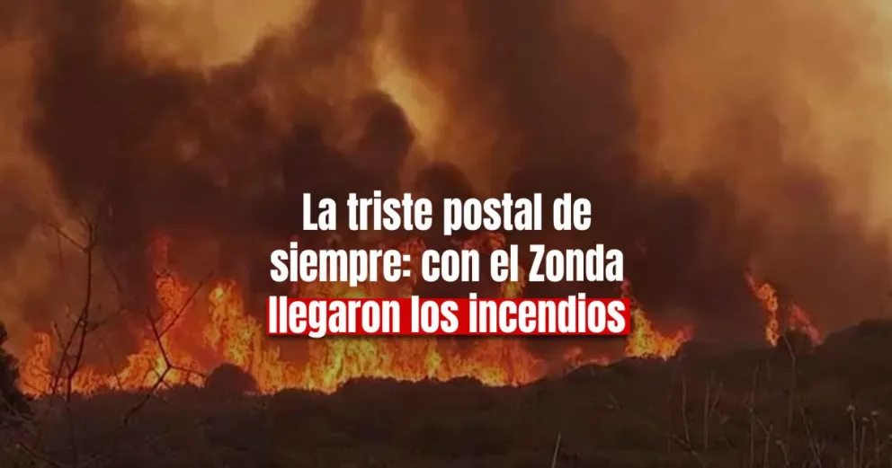 Se registraron varios focos de incendio por el viento Zonda
