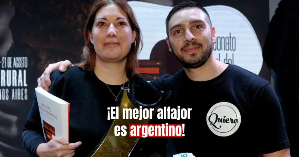 Un alfajor triple con dulce de leche hecho en Campana ganó el campeonato mundial celebrado en La Rural